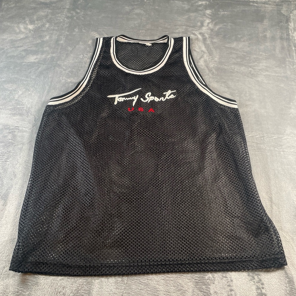 Tommy Hilfiger Sport USA Black Mesh Tank